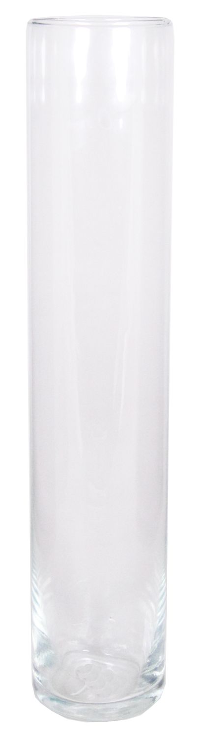 Große Zylindrische Bodenvase Aus Mundgeblasenem Klarglas – 50 Cm Hoch, 25 Cm Durchmesser – Elegant, Zeitlos – Perfekt Für Pampasgras, Zweige Oder Lichterketten-Deko