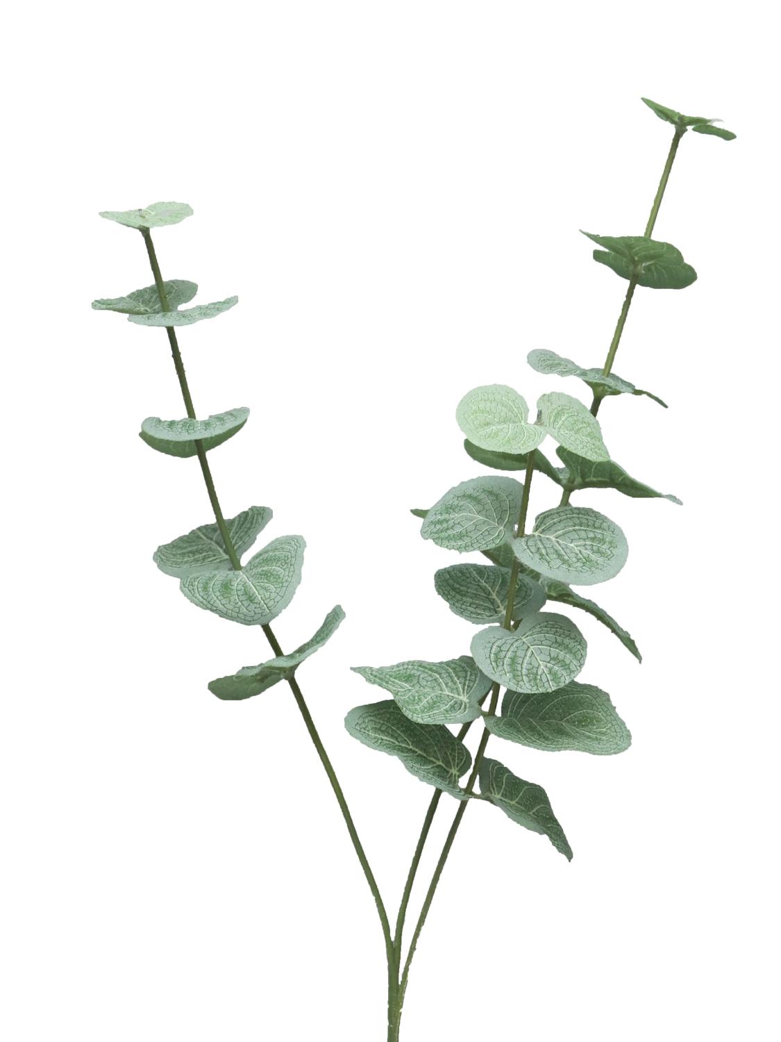 grün-weiß, Kunstzweig FENYU, 60cm Eukalyptus