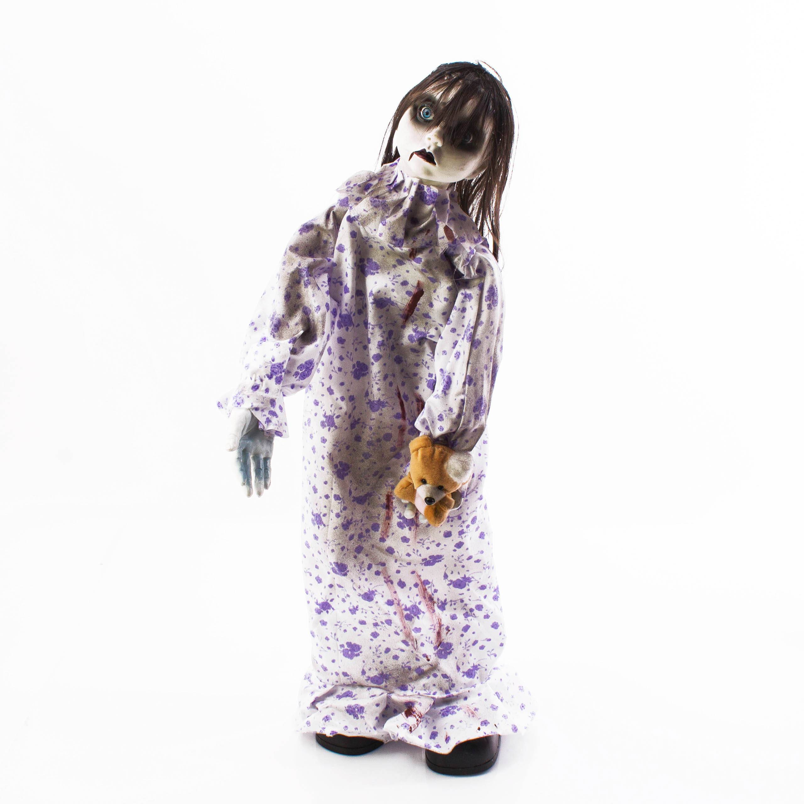 Horror Puppe Damen Kostüm Von Smiffys – Kleid & Maske In Größe S, Schwarz, 100% Polyester. Für Halloween & Partys