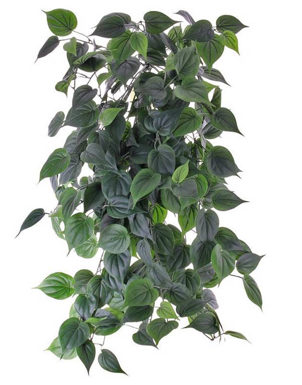 Kunst Philodendron Hänger BRAD, schwer 80cm brennbar,
