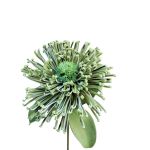 Künstliche Blume Nadelkissen Protea Kunststoffschaum ISLARTINA, grün-blau, 75cm