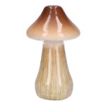 Blumenvase RATBURGA, Pilz Form, Keramik, braun-beige, 16cm, Ø9cm