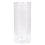 Blumen Zylinder Vase SANYA OCEAN aus Glas, transparent, 25cm, Ø11,5cm