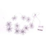 Lichterkette Drahtsterne GIOVANNA, silber, 20 LEDs, Batterie, 145cm, Ø6cm