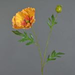 Deko Mohnblume EDESSA, orange-gelb, 80cm, Ø11cm