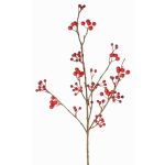 Kunst Schneebeeren Zweig HARMONIA, Beeren, rot, 80cm