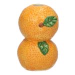 Einzelblumenvase Orangen TILLAS aus Keramik, gelb-grün-braun, 5,6x5,6x9cm