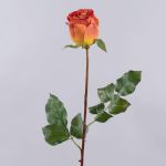 Künstliche Rose OPHELIE, orange-gelb, 85cm, Ø7cm