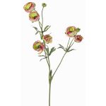 Ranunkel künstlich YARIS, grün-pink, 65cm, Ø3-4,5cm