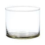 Maxi Teelichthalter Glas SANYA EARTH, recycelt, klar, 7cm, Ø9cm