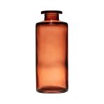 Glas Flasche Vase EMANUELA aus Glas, Maserung, lachs-klar, 13cm, Ø5,4cm