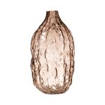 Flaschenvase Glas CLIFFORD mit Maserung, beige-klar, 22cm, Ø11,3cm