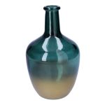 Glasballon GIORGINA, blau-gold, 25,3cm, Ø15cm
