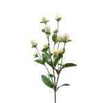 Deko Blumenzweig Kugelamarant THUSNELDA, creme-weiß, 70cm
