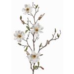 Magnolienzweig künstlich MARGA, weiß, 80cm, Ø7-8cm
