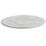 Dekoteller Glas CATHLENN mit Rillen, transparent, 2,3cm, Ø31,2cm