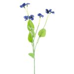 Textilzweig Stiefmütterchen YENIA, blau, 60cm
