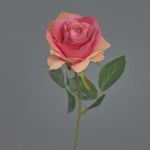 Rose künstlich SIMONY, lachs-rosa, 45cm, Ø8cm