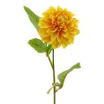 Künstliche Blume Dahlie WANRU, gelb-orange, 50cm, Ø9cm