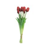 Künstlicher Tulpenstrauß LONA, rot-schwarz, 45cm, Ø15cm
