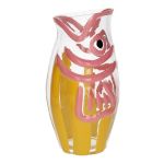 Deko Tischvase Fisch VIALO aus Glas, rosa-gelb-klar, 28,5cm, Ø15,5cm