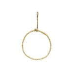 Deko Metallring HELIJIA zum Hängen, beflockt, weiß, Ø15cm