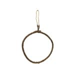 Deko Metallring HELIJIA zum Hängen, beflockt, braun, Ø15cm