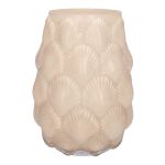 Dekovase Muschel SHELLIE aus Glas, sand, 25,5cm, Ø19cm