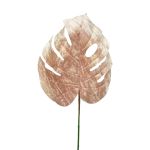 Samt Philodendron Monstera Deliciosa Blatt AOSHUN, rosa, 70cm