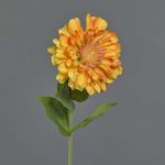 Kunstblume Zinnie MIANMO, orange-gelb, 55cm, Ø13cm