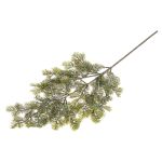 Deko Eibenzweig ARUWIMI mit Glitzer, grün, 65cm
