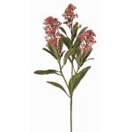 Kunstpflanzen Zweig Skimmie LAUSANA mit Blüten, mauve, 65cm, Ø7cm