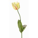 Kunstblume Papageientulpe UAKARI, gelb-grün-pink, 65cm, Ø6cm