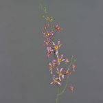 Künstlicher Cattleya Orchideenzweig TRASSA, violett-weiß-gelb, 80cm, Ø4-8cm