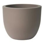 Runder Pflanztopf ETRION aus Kunststoff, taupe, 44cm, Ø54cm