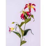 Kunstblume Gloriosa FUJITA, pink-gelb, 80cm, Ø15cm