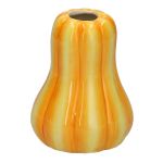 Dekovase LAURENTIN aus Keramik, in Kürbisform, orange, 14,5cm, Ø11cm