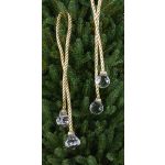 Weihnachtshänger Kordel TAYLER mit Acryl Kugeln, gold, 40cm, Ø3cm - Set