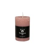 Blockkerze AURORA, rosenholz, 9cm, Ø5,8cm, 30h - Made in Germany