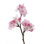 Unechter Apfelblütenzweig OCHUKO mit Blüten, pink-weiß, 35cm, Ø1,5-4cm