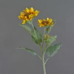 Künstlicher Sonnenblumen Zweig LUPATA, gelb, 90cm, Ø11-14cm