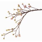 Künstlicher Ahornzweig STEFFEN mit Blüten, rosa, 110cm