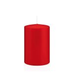 Laternenkerze MAEVA, Stumpen, rot, 15cm, Ø10cm, 113h - Made in Germany