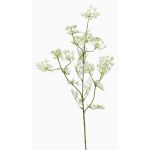 Künstlicher Dillzweig WINCENT mit Blüten, weiß, 80cm, Ø5-7cm