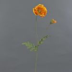 Künstliche Mohnblume LIENTJE, orange, 65cm, Ø10cm