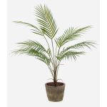 Kleine Kunstpalme Bergpalme ALUVIAL im Terracottatopf, 85cm