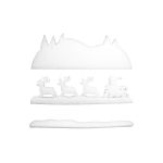 Deko Fensterbild Winterlandschaft RALF aus Vlies, schwer entflammbar, 60x21cm - MADE IN GERMANY