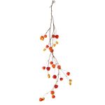 Künstliche Physalis Girlande PAX mit Früchten, rot-orange, 120cm
