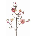 Künstlicher Magnolienzweig LORA, creme-rosa, 110cm, Ø10-12cm