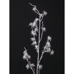Kunstzweig Zaubernuss TOBY, Glitzer, silber, 100cm